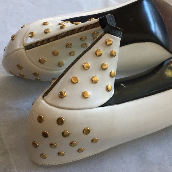 6.5 AA stuart weitzman mr. seymour RARE GOLD STUD Spain Memphis era big hair - Picture 8 of 8